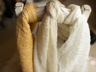 Silk edge Rippled scarves
