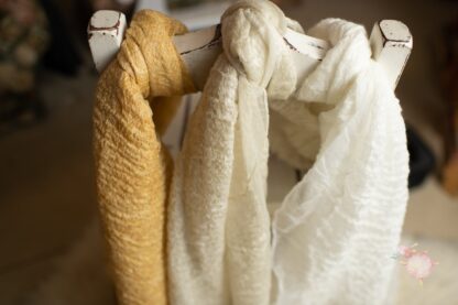 Silk edge Rippled scarves