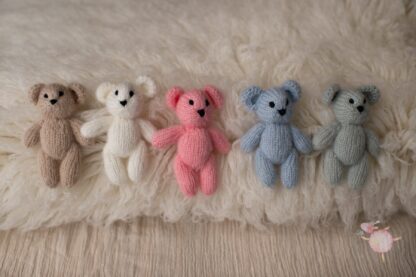 14cm Pink Mohair Teddy