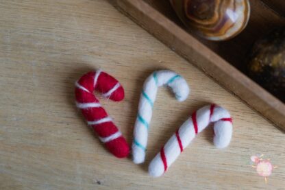 Mini Hand Felted Candy Canes - Image 7